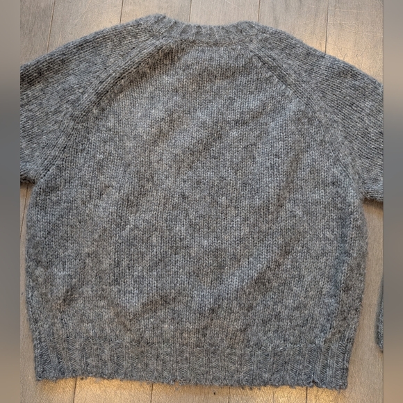Ba&sh gray wool alpaca sweater jewel buttons size XS - Picture 8 of 13